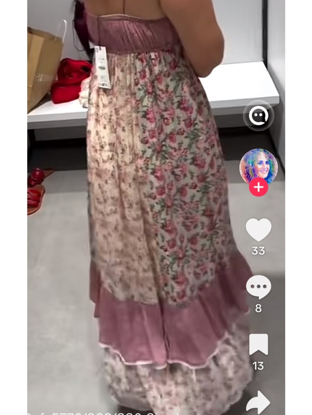 ZARA PATCHWORK FLORAL DRESS - Picture 8 of 13